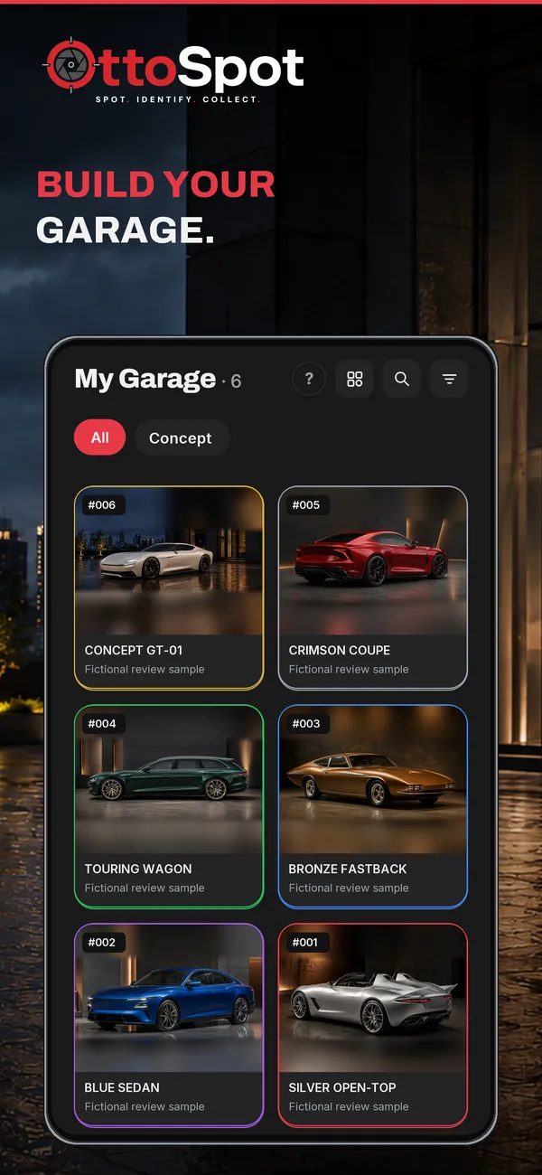 A garage of collected cars