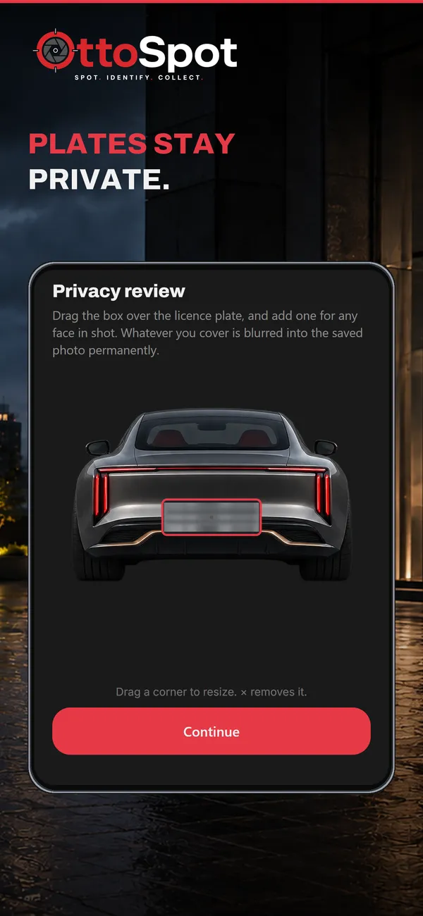 Privacy review: cover the plate before saving